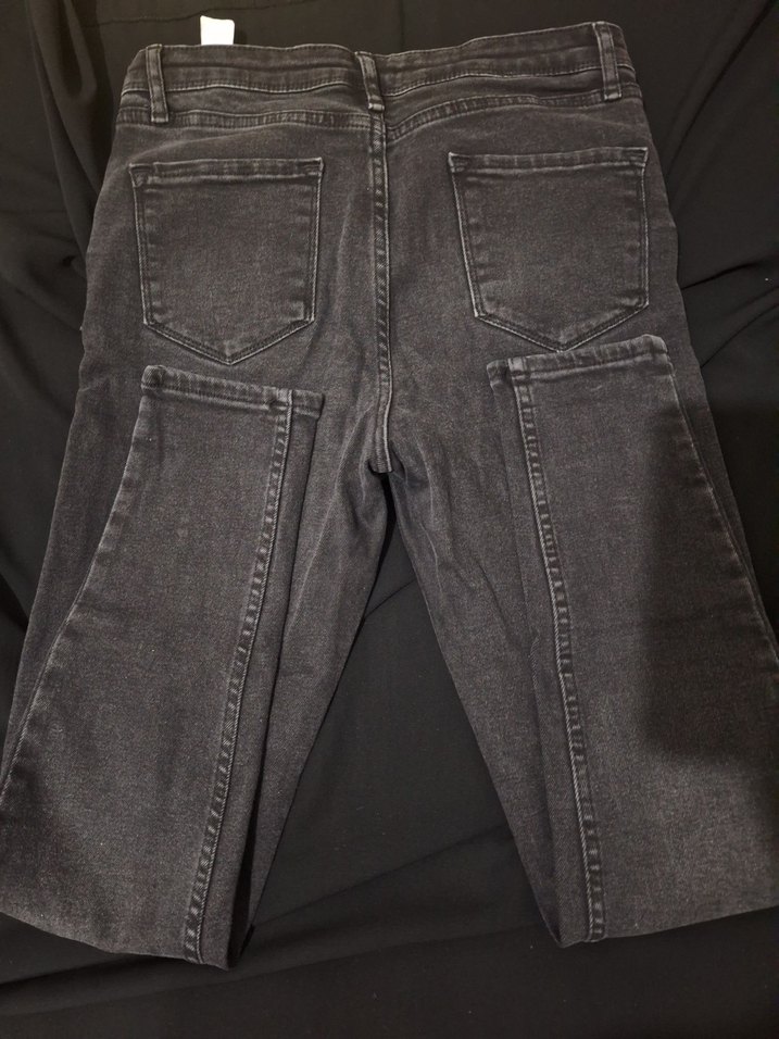 Gri Sıkı Kesim Kadın Denim Pantolon - Görsel 3