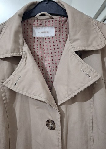 Bej Düğmeli Midi Kadın Trençkot - Görsel 4