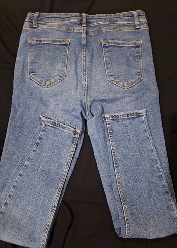 Kadın Mavi Denim Normal Boy Jean - Görsel 3