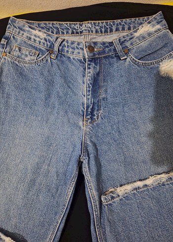 Gri Mavi Kadın Denim Jean - Görsel 2