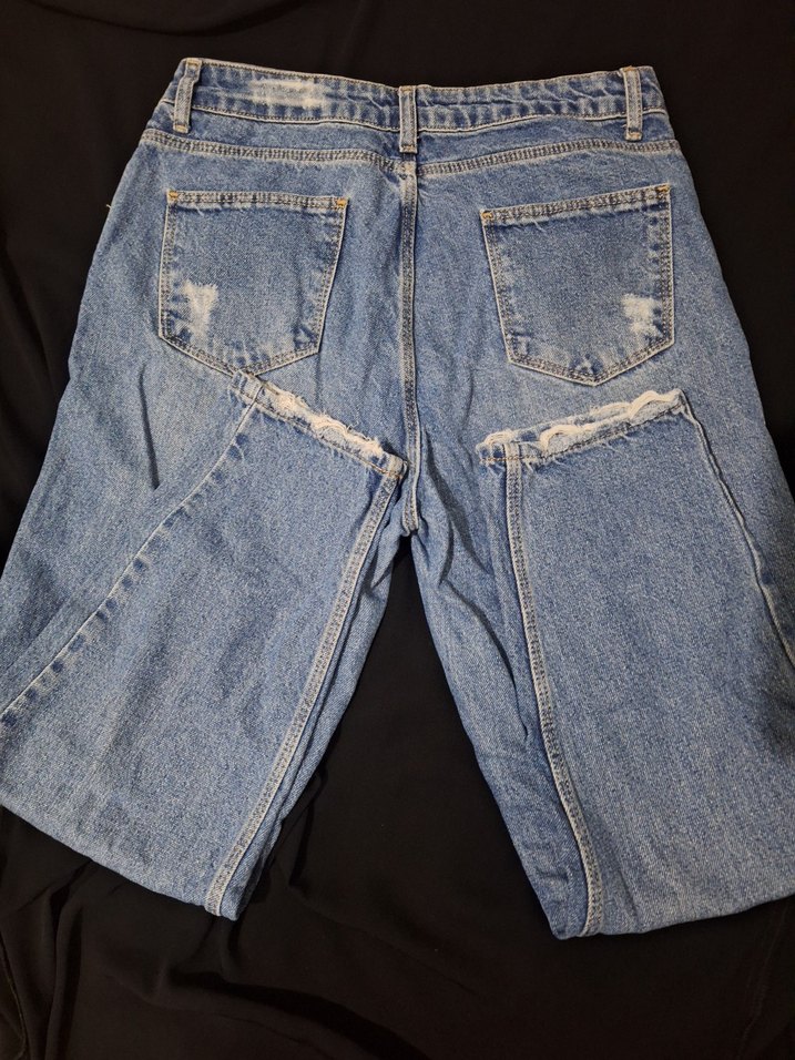 Gri Mavi Kadın Denim Jean - Görsel 3