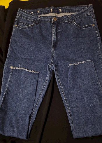 Kadın Lacivert Midi Boy Denim Pantolon - Görsel 2