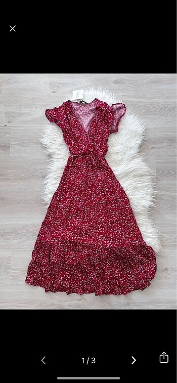 Zara m beden bordo elbise
