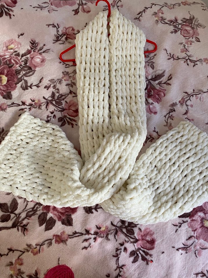 Kadın Örgü Şal krem renkli - Görsel 3