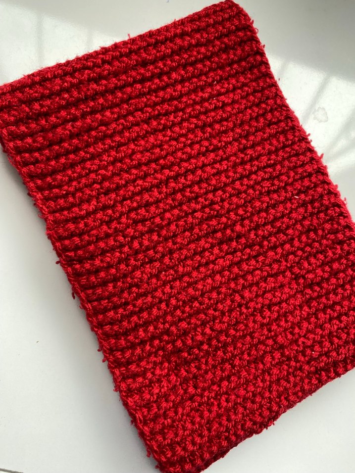 Kadın Kırmızı Örgü Atkı - Görsel 5