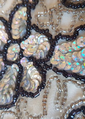 Nakışlı Bohem Masa Örtüsü - Bej Gri - Görsel 5