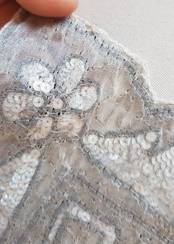 Nakışlı Bohem Masa Örtüsü - Bej Gri - Görsel 7