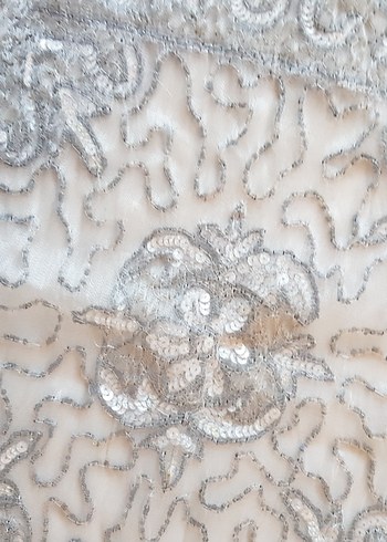 Nakışlı Bohem Masa Örtüsü - Bej Gri - Görsel 8