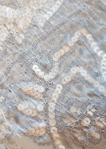 Nakışlı Bohem Masa Örtüsü - Bej Gri - Görsel 10