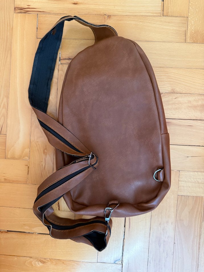 Kahverengi Deri Omuz Çantası - Görsel 3