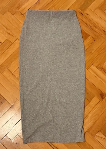 Düz Gri Uzun Etek Yırtmaçlı - Görsel 4