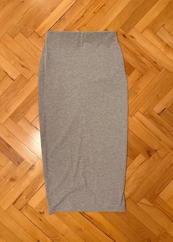 Düz Gri Uzun Etek Yırtmaçlı - Görsel 3