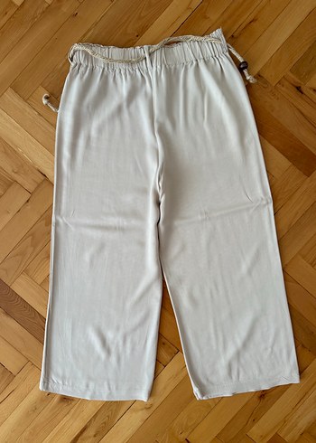 Diğer Bej Rahat Kesim Midi Kadın Pantolon
