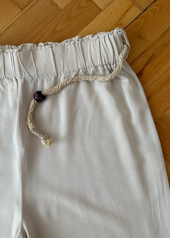 m Beden Bej Rahat Kesim Midi Kadın Pantolon
