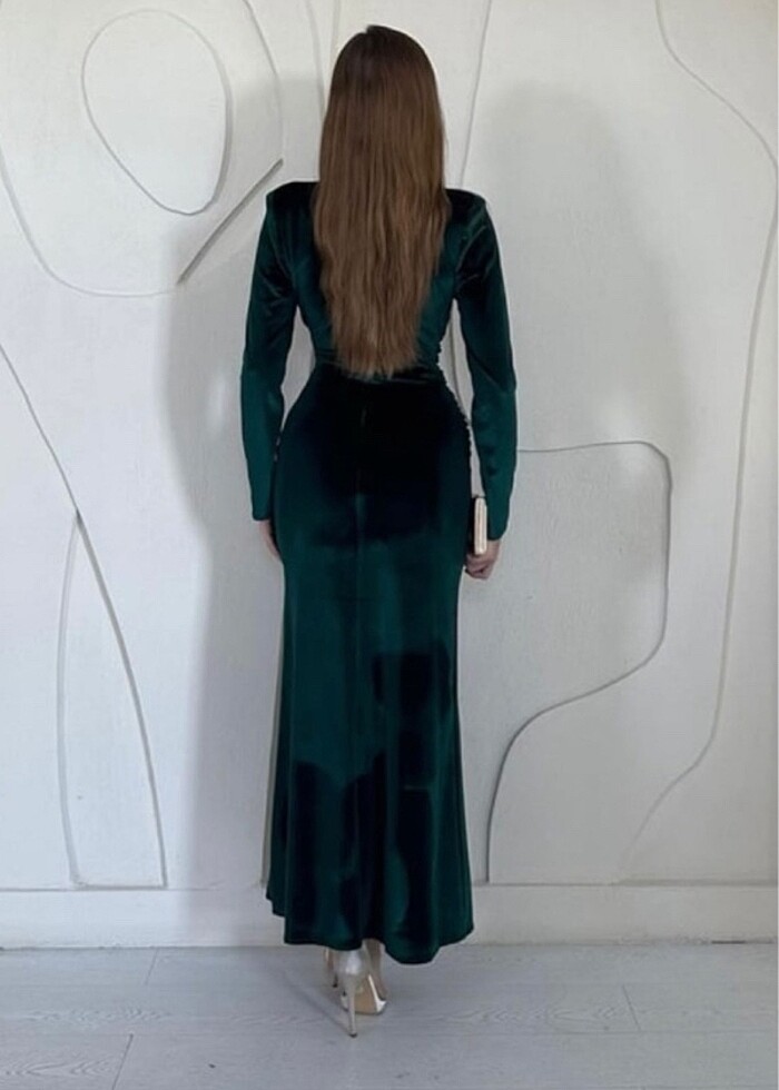 Kadife balık abiye - Görsel 4