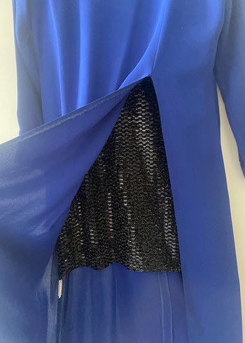 Kadın Mavi Uzun Kollu Tunik - Görsel 3