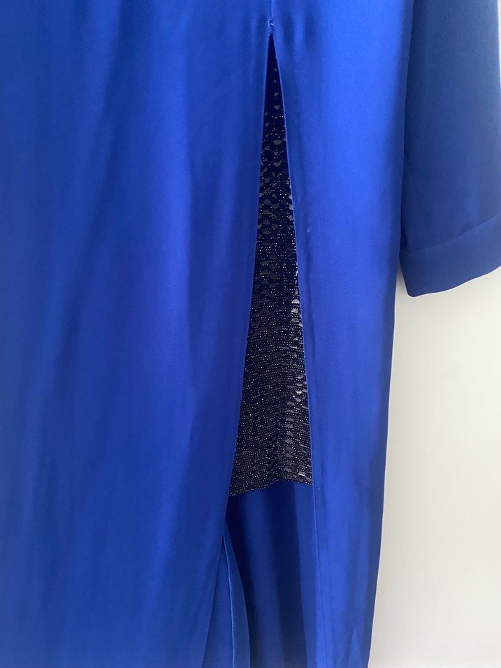 Kadın Mavi Uzun Kollu Tunik - Görsel 2