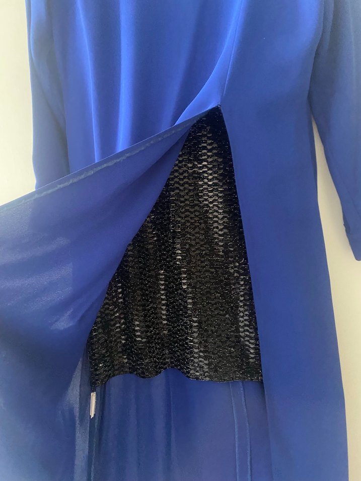 Kadın Mavi Uzun Kollu Tunik - Görsel 3