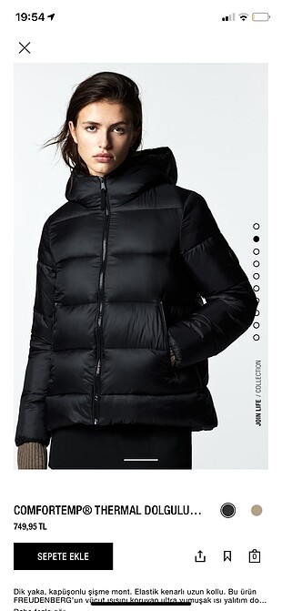 Zara thermaldolgulu mont REZEVE