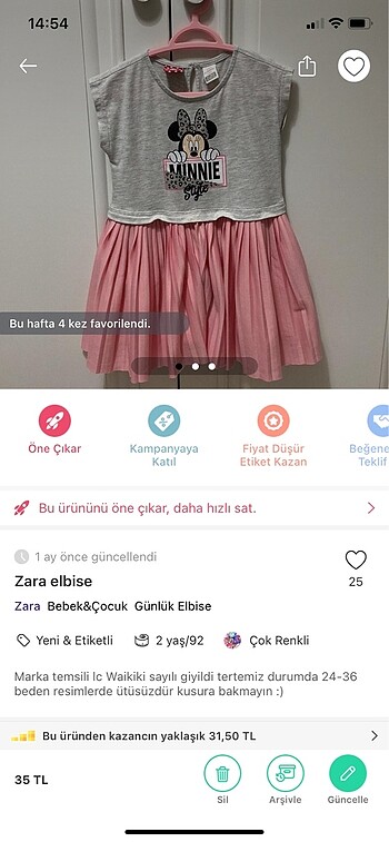 Minie elbise