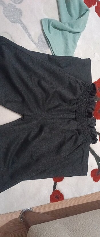 Diğer Kız çocuk bol paça beli lastikli model pantolon