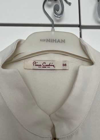 Kadın Beyaz Mini Uzun Kollu Fermuarlı Gömlek - Görsel 2