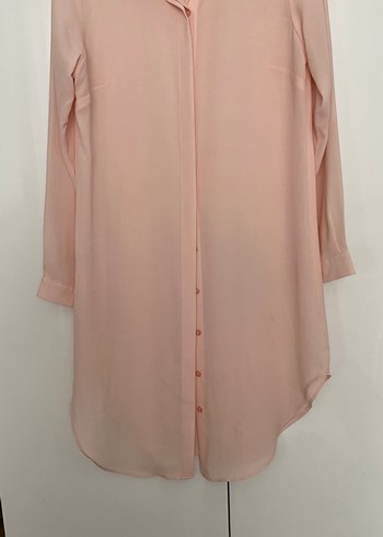 Bej Uzun Kollu Düğmeli Kadın Gömlek - Görsel 3