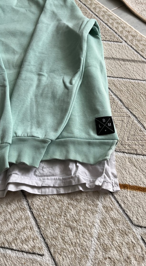 Kadın Gri Uzun Kollu Basic Sweatshirt - Görsel 2