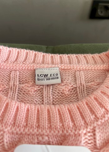 Pembe Örgü Kadın Kazak - Görsel 2