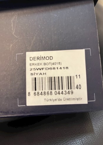 DERIMOD Siyah Erkek Deri Bot - Görsel 5