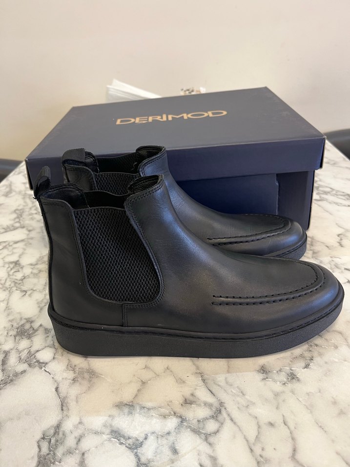 DERIMOD Siyah Erkek Deri Bot - Görsel 2