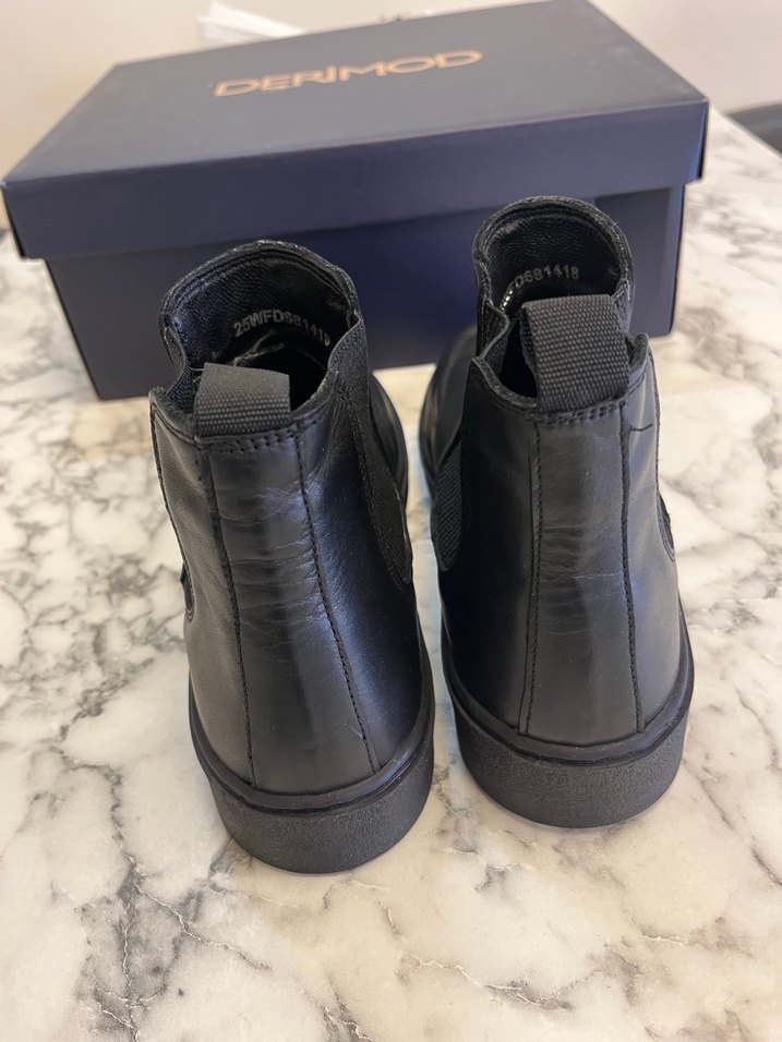 DERIMOD Siyah Erkek Deri Bot - Görsel 3