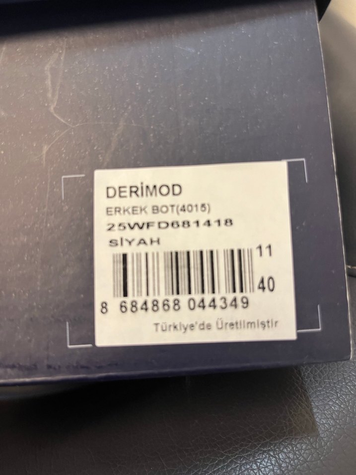 DERIMOD Siyah Erkek Deri Bot - Görsel 5