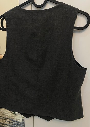 Gri Kadın Yelek - Görsel 5