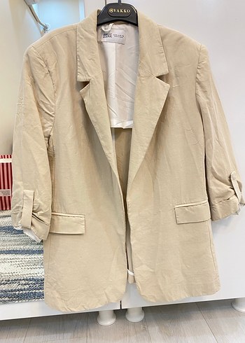 Bej Kadın Blazer - Görsel 2
