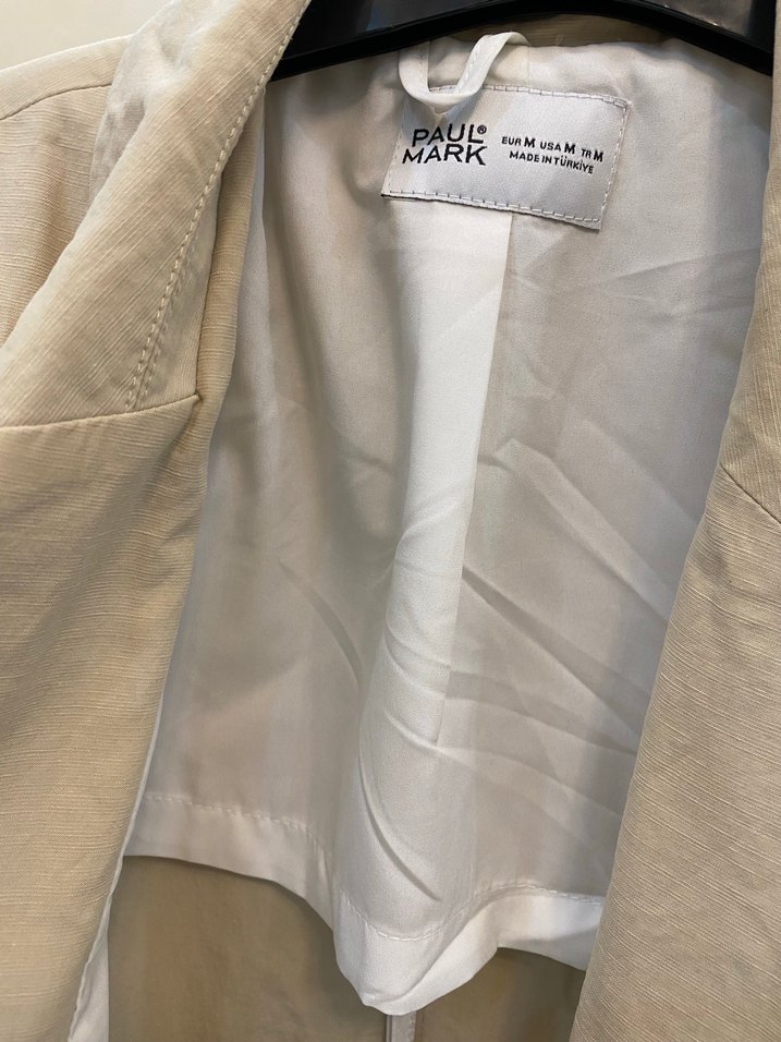 Bej Kadın Blazer - Görsel 3