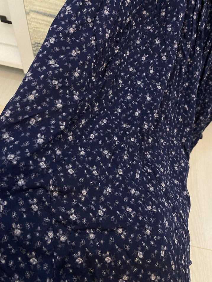 Colins Düğmeli Lacivert Pamuklu Elbise - Görsel 3