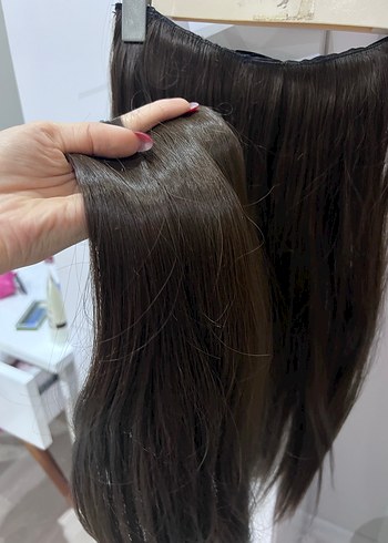 Koyu Kahverengi yarım ay çıt çıtlı saç - Görsel 3