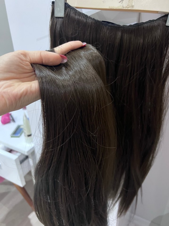 Koyu Kahverengi yarım ay çıt çıtlı saç - Görsel 3