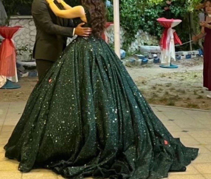 Yeşil kına elbisesi - Görsel 2