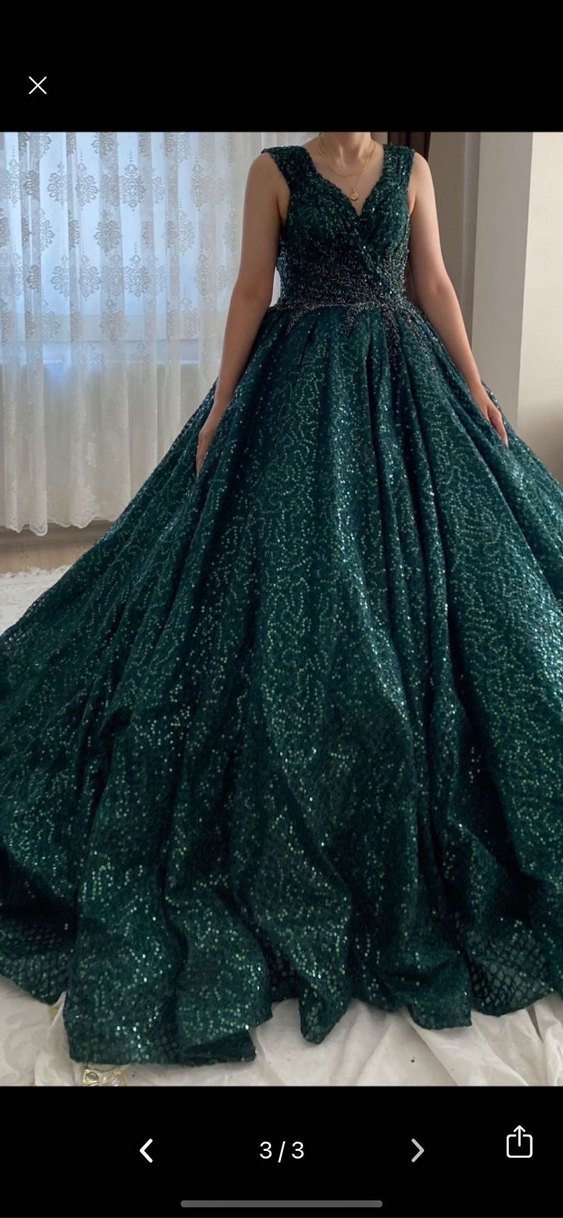 Yeşil kına elbisesi - Görsel 3