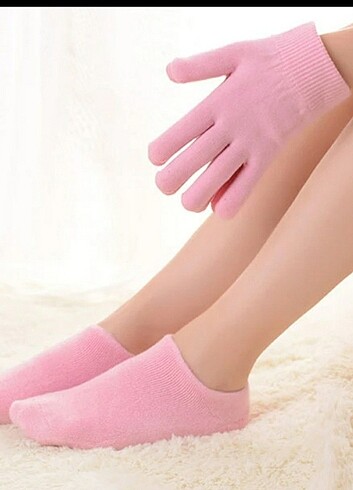 Nemlendiricili masaj SPA çorap ve eldiven takımı 
