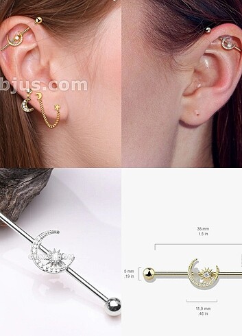 Küpe piercing hızma takı aksesuar kolye manşet 