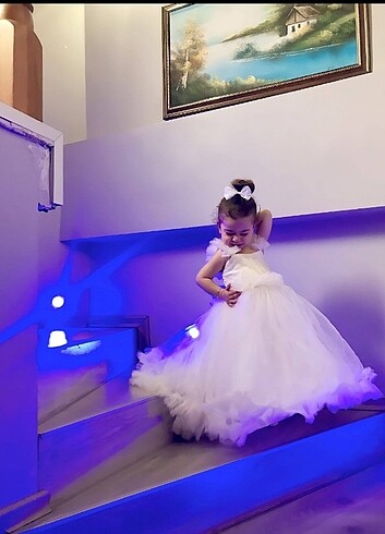 24-36 Ay Beden beyaz Renk Kız çocuk gelinlik