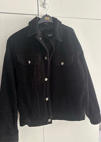 Pull bear Siyah Kadife Erkek Ceket