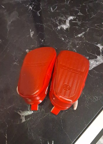 Kırmızı Fiyonklu Kareli Kız Babet - Görsel 3