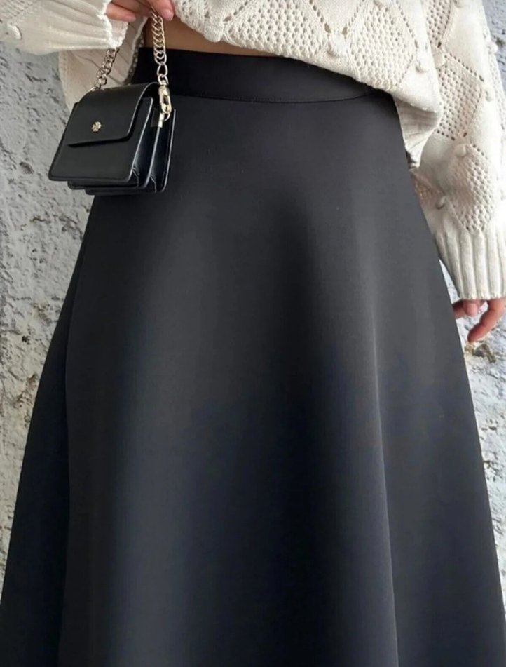 Siyah scuba Etek - Görsel 3