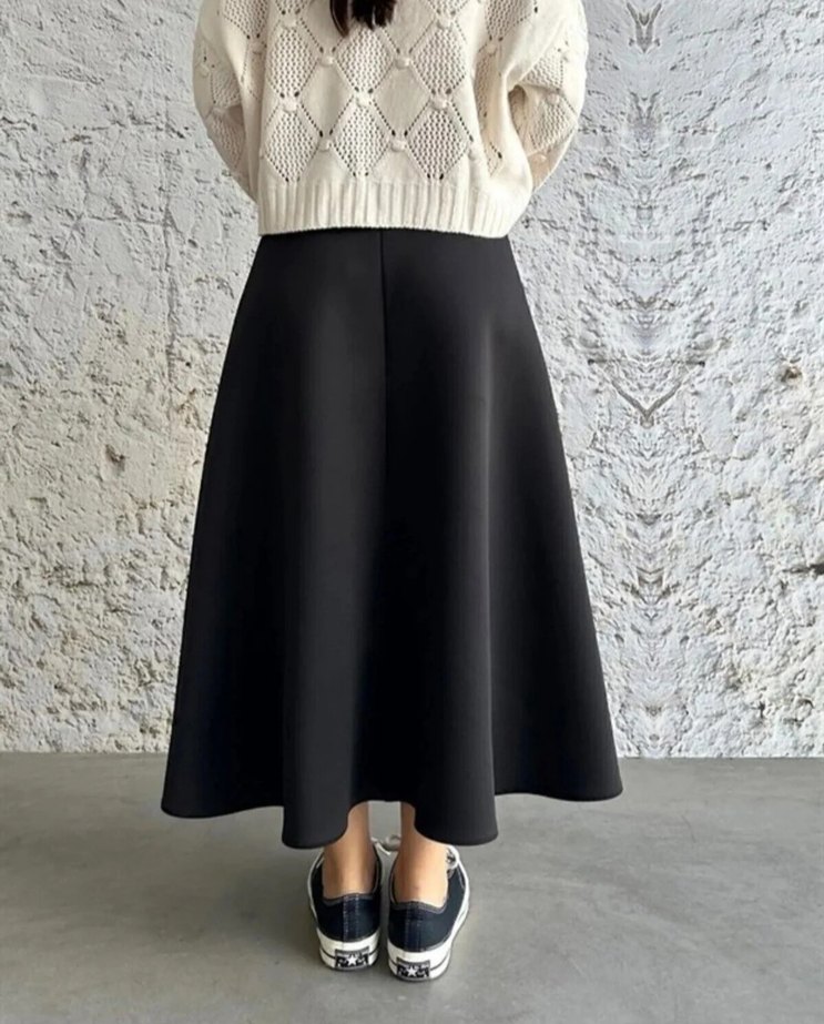 Siyah scuba Etek - Görsel 2