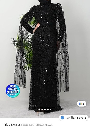 Siyah Uzun Abiye Elbise - Gotik Tarz - Görsel 2