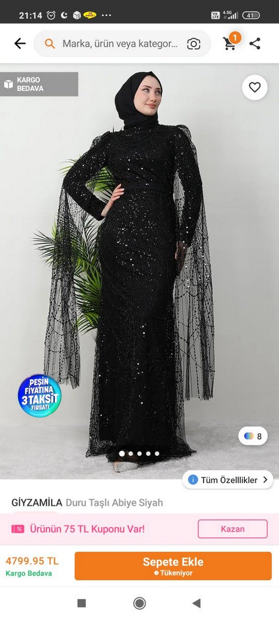 Siyah Uzun Abiye Elbise - Gotik Tarz - Görsel 2